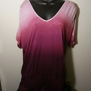 Wossiuo Women XL Purple Short Sleeve